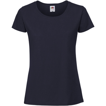textil Dame T-shirts m. korte ærmer Fruit Of The Loom SS424 Blå