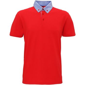 textil Herre Polo-t-shirts m. korte ærmer Asquith & Fox Chambray Rød