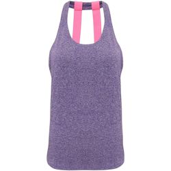 textil Dame Toppe / T-shirts uden ærmer Tridri Double Strap Purple Melange