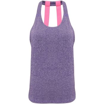 textil Dame Toppe / T-shirts uden ærmer Tridri Double Strap Purple Melange