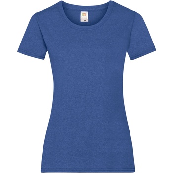 textil Dame T-shirts m. korte ærmer Fruit Of The Loom 61372 Blå