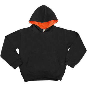 textil Børn Sweatshirts Awdis JH03J Jet Black/Orange Crush