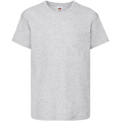 textil Børn T-shirts m. korte ærmer Fruit Of The Loom 61019 Heather Grey