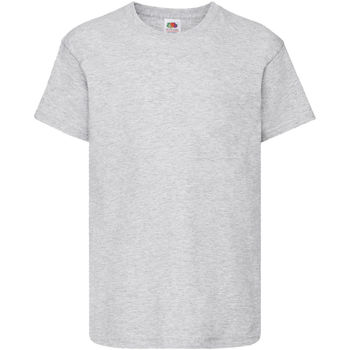 textil Børn T-shirts m. korte ærmer Fruit Of The Loom 61019 Heather Grey