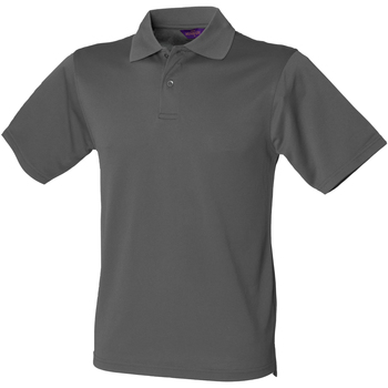 textil Herre Polo-t-shirts m. korte ærmer Henbury HB475 Charcoal Grey
