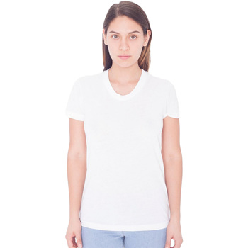 textil Dame T-shirts m. korte ærmer American Apparel PL301W Hvid