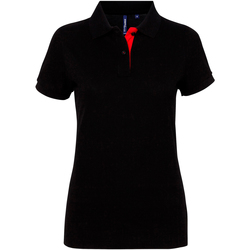 textil Dame Polo-t-shirts m. korte ærmer Asquith & Fox Contrast Black/ Red