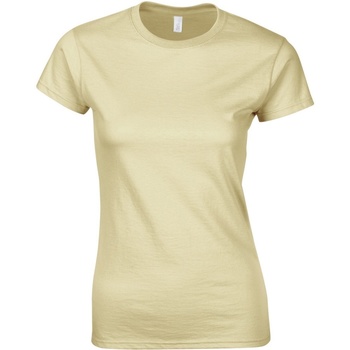textil Dame T-shirts m. korte ærmer Gildan Soft Beige