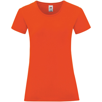 textil Dame Langærmede T-shirts Fruit Of The Loom 61432 Orange