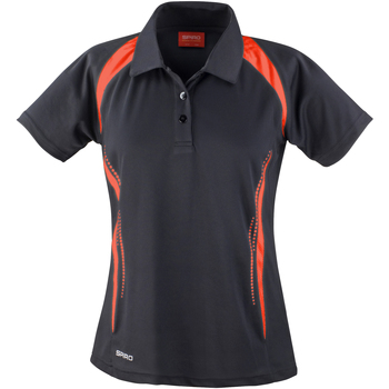 textil Dame Polo-t-shirts m. korte ærmer Spiro S177F Black/Red