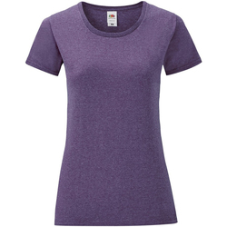 textil Dame T-shirts m. korte ærmer Fruit Of The Loom 61432 Heather Purple