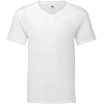 textil Herre Langærmede T-shirts Fruit Of The Loom 61426 Hvid