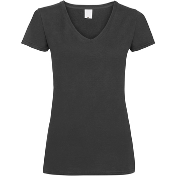 textil Dame T-shirts m. korte ærmer Universal Textiles Value Pitch Black