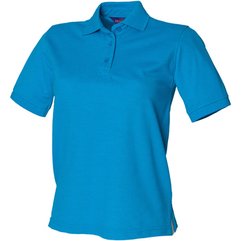 textil Dame Polo-t-shirts m. korte ærmer Henbury HB401 Blå
