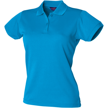 textil Dame Polo-t-shirts m. korte ærmer Henbury Coolplus Blå