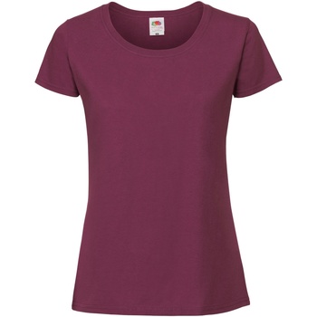 textil Dame T-shirts m. korte ærmer Fruit Of The Loom 61424 Rød