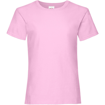 textil Pige T-shirts m. korte ærmer Fruit Of The Loom Valueweight Light Pink