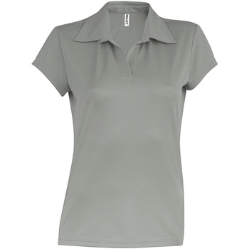 textil Dame Polo-t-shirts m. korte ærmer Kariban Proact PA483 Fine Grey