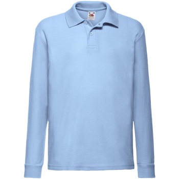 textil Dreng Polo-t-shirts m. lange ærmer Fruit Of The Loom 63201 Sky Blue