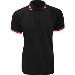 textil Herre Polo-t-shirts m. korte ærmer Kustom Kit KK409 Black/Red