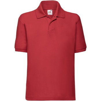 textil Dreng Polo-t-shirts m. korte ærmer Fruit Of The Loom 63417 Rød
