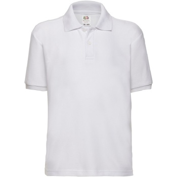textil Dreng Polo-t-shirts m. korte ærmer Fruit Of The Loom 63417 Hvid