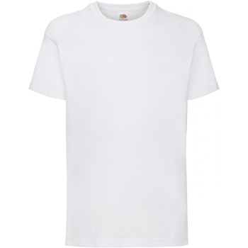 textil Børn T-shirts m. korte ærmer Fruit Of The Loom 61033 Hvid