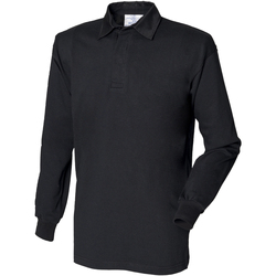 textil Herre Polo-t-shirts m. lange ærmer Front Row FR100 Black/Black
