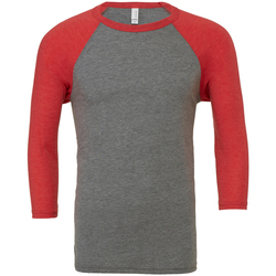 textil Herre Langærmede T-shirts Bella + Canvas CA3200 Grey/Light Red Triblend