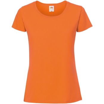 textil Dame Langærmede T-shirts Fruit Of The Loom SS424 Orange
