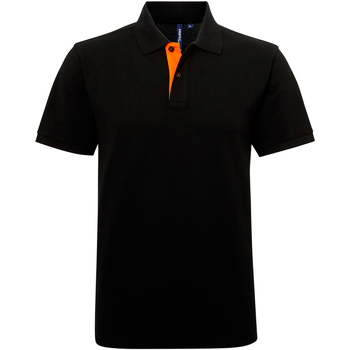 textil Herre Polo-t-shirts m. korte ærmer Asquith & Fox AQ012 Sort