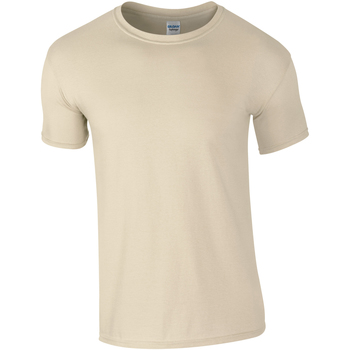 textil Herre T-shirts m. korte ærmer Gildan Soft-Style Beige