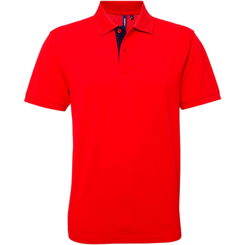 textil Herre Polo-t-shirts m. korte ærmer Asquith & Fox AQ012 Red/ Navy