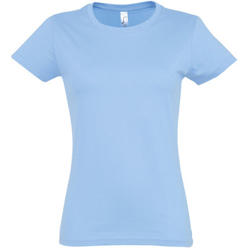 textil Dame T-shirts m. korte ærmer Sols 11502 Blå