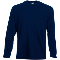textil Herre Langærmede T-shirts Universal Textiles 61038 Midnight Blue
