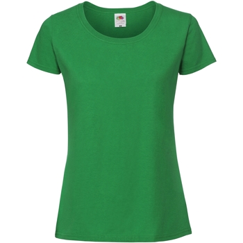 textil Dame T-shirts m. korte ærmer Fruit Of The Loom SS424 Grøn