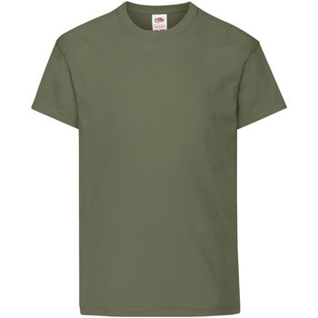 textil Børn T-shirts m. korte ærmer Fruit Of The Loom 61019 Classic Olive
