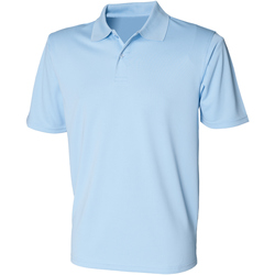 textil Herre Polo-t-shirts m. korte ærmer Henbury HB475 Light Blue