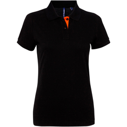 textil Dame Polo-t-shirts m. korte ærmer Asquith & Fox Contrast Black/ Orange