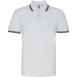 textil Herre Polo-t-shirts m. korte ærmer Asquith & Fox AQ011 White/ Black