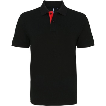 textil Herre Polo-t-shirts m. korte ærmer Asquith & Fox AQ012 Sort