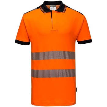 textil Herre Polo-t-shirts m. korte ærmer Portwest PW368 Orange/Black