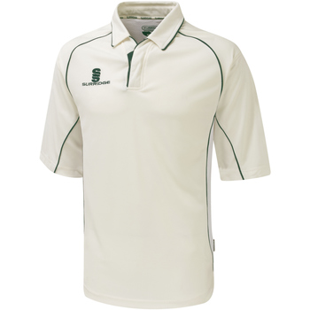 textil Dreng Polo-t-shirts m. korte ærmer Surridge SU01B White/Green trim