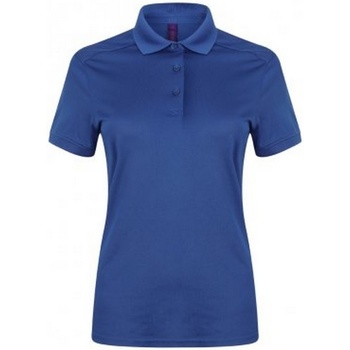 textil Dame Polo-t-shirts m. korte ærmer Henbury HB461 Blå
