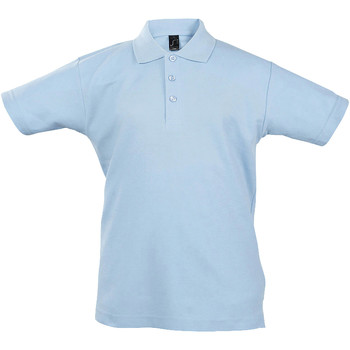 textil Børn Polo-t-shirts m. korte ærmer Sols 11344 Blå