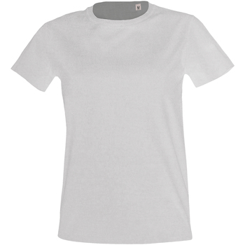 textil Dame T-shirts m. korte ærmer Sols 2080 Hvid