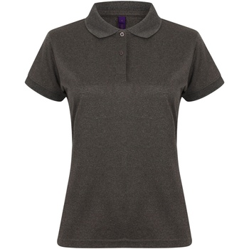 textil Dame Polo-t-shirts m. korte ærmer Henbury Coolplus Heather Charcoal