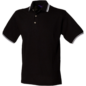 textil Herre Polo-t-shirts m. korte ærmer Henbury HB150 Sort