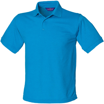 textil Herre Polo-t-shirts m. korte ærmer Henbury HB400 Blå