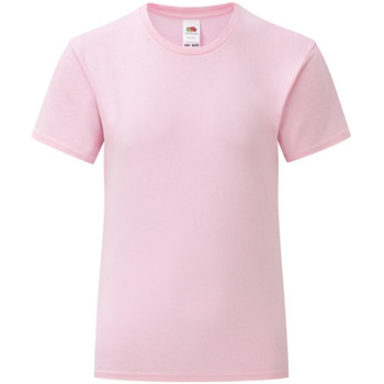 textil Pige T-shirts m. korte ærmer Fruit Of The Loom 61025 Light Pink